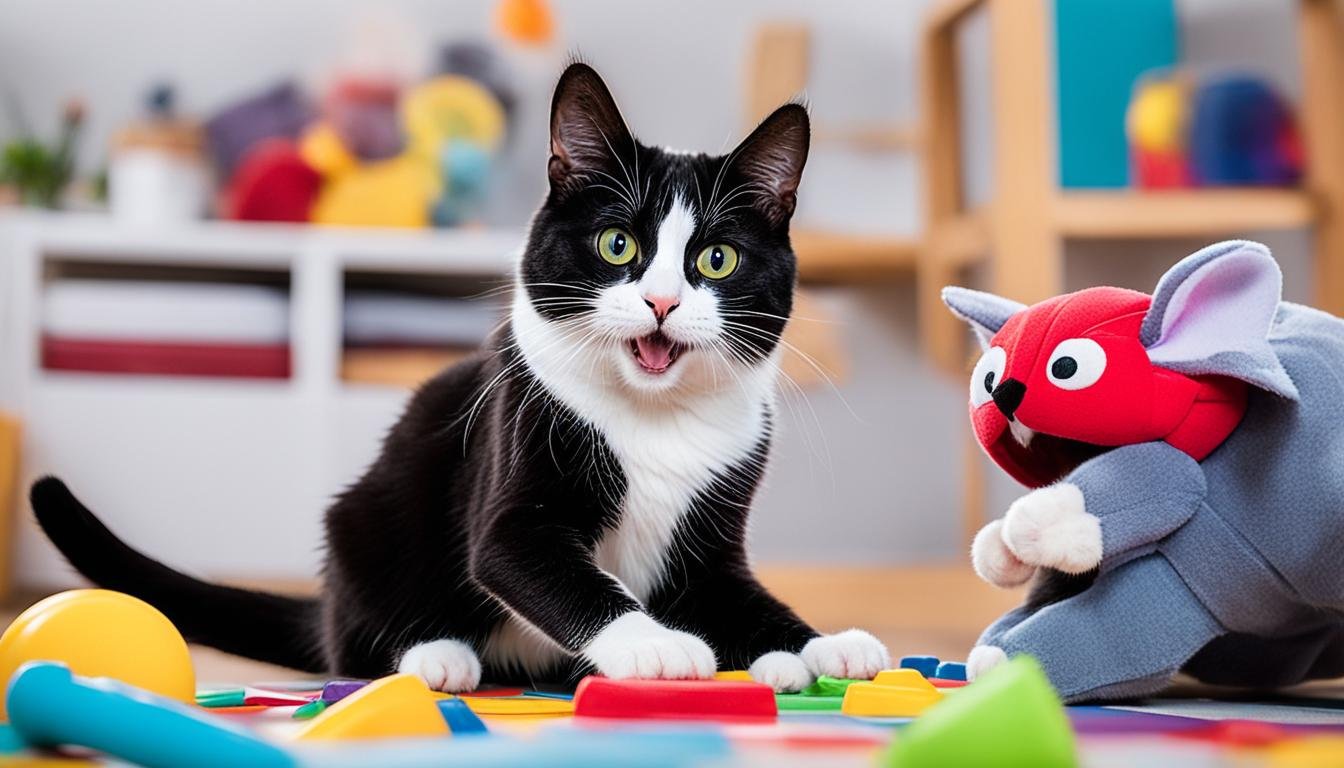 beneficios de la terapia de juego a un gato con ansiedad