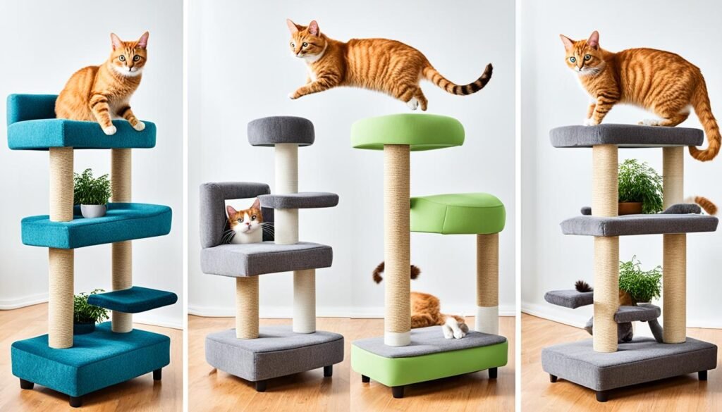 beneficios de los diferentes niveles de altura en el mobiliario para gatos