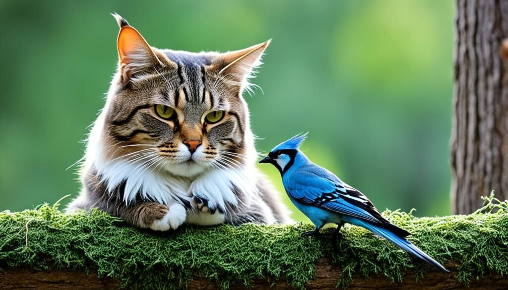 compatibilidad entre gatos y aves