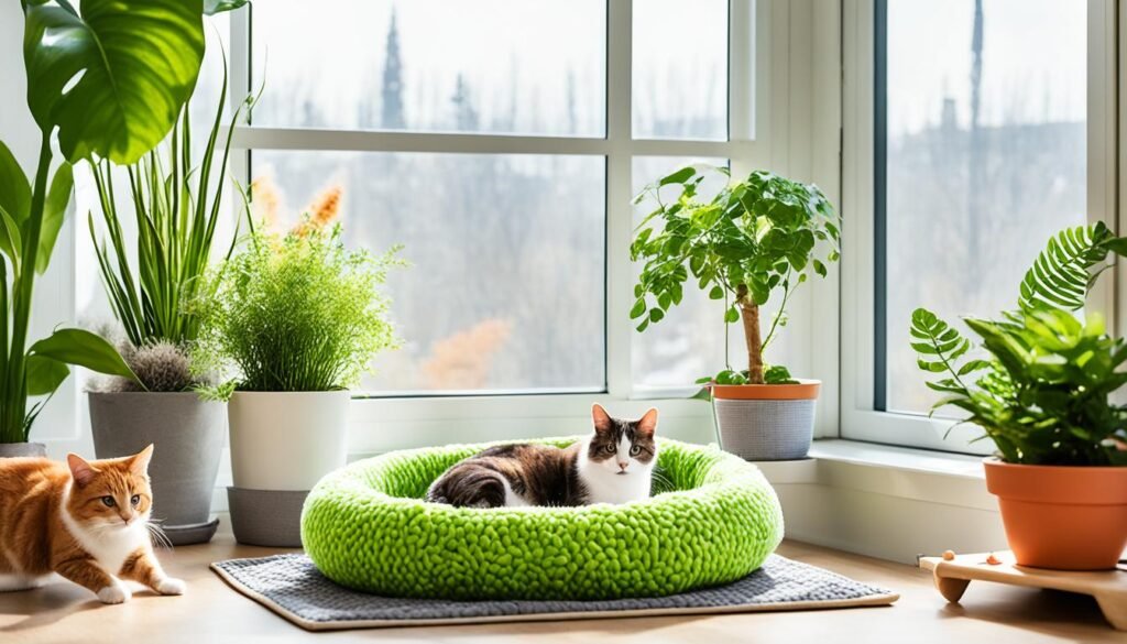 elementos básicos de un entorno enriquecido para gatos