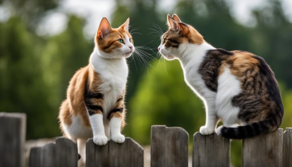 lenguaje corporal de los gatos en situaciones de conflicto