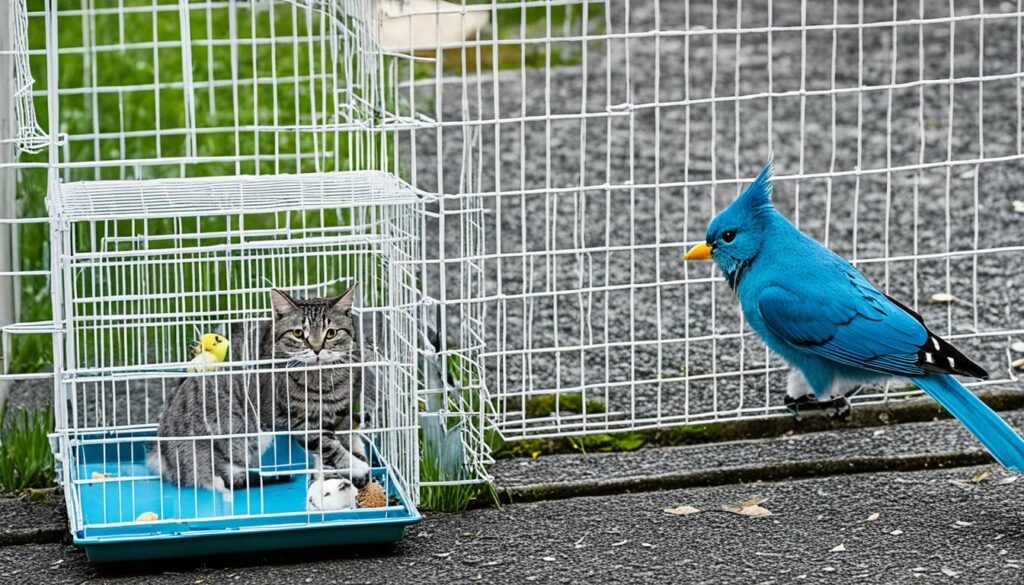 presentación segura entre gatos y aves