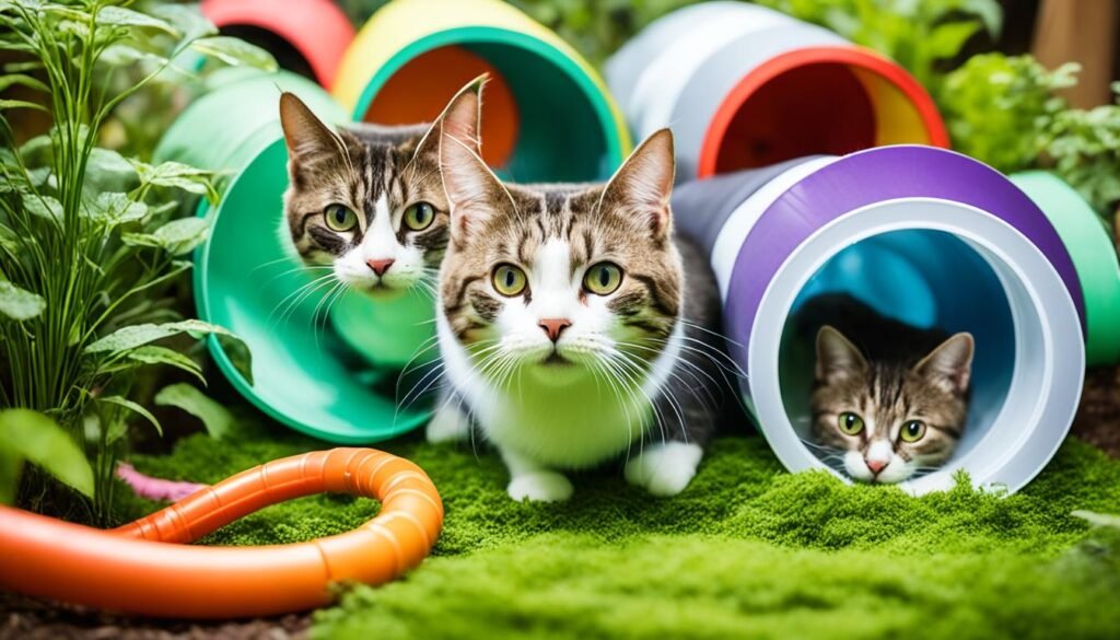 túneles para gatos enriquecimiento ambiental