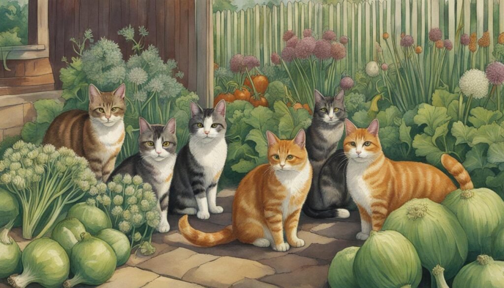 verduras Allium gatos