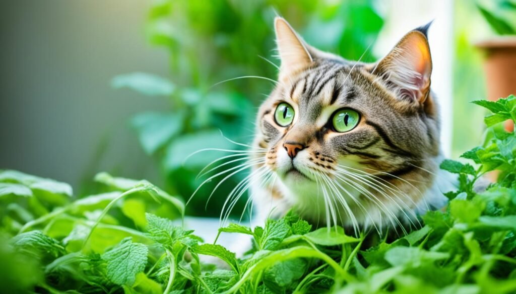 atracción de los gatos por la hierba gatera