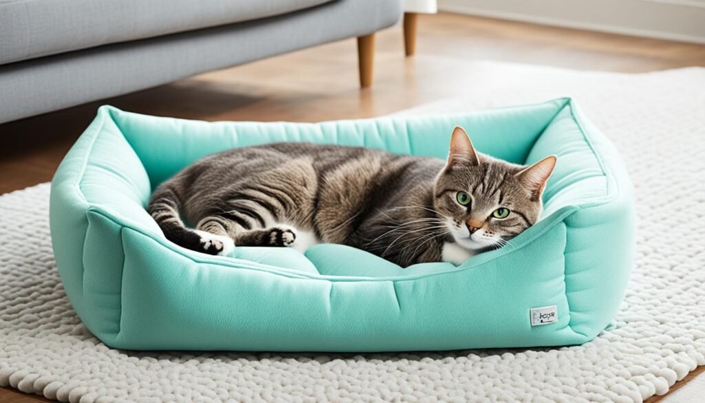 materiales hipoalergénicos e inodoros en camas para gatos