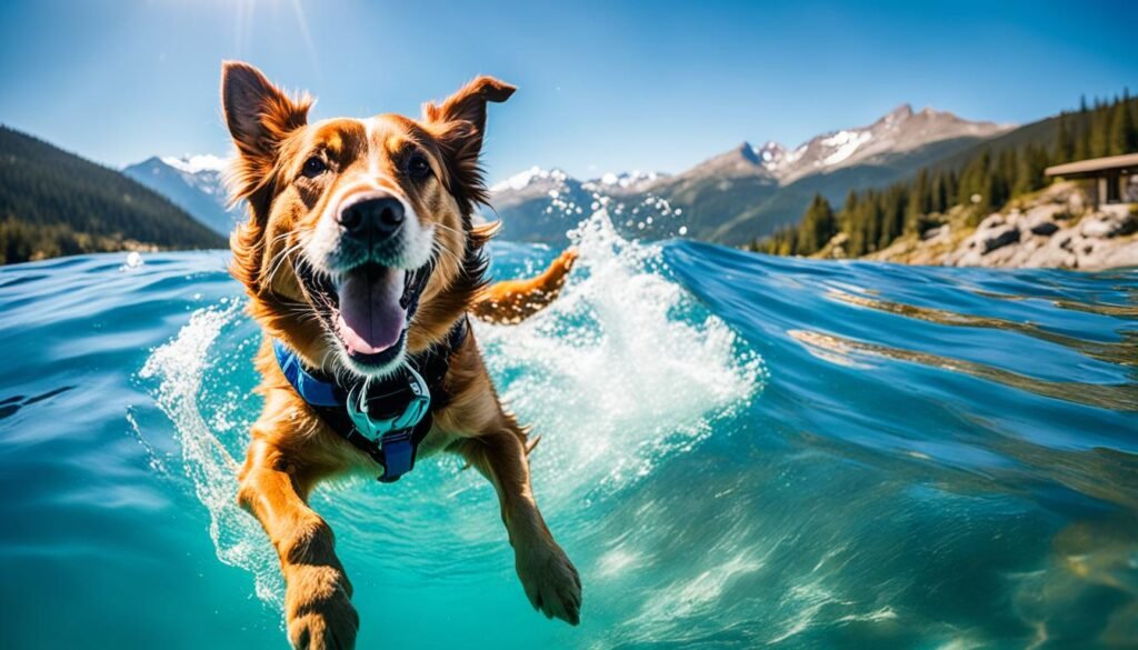 natación con perros