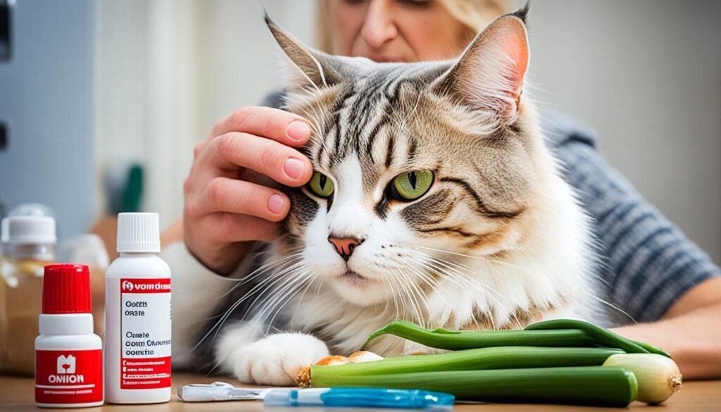 primeros auxilios para intoxicación por cebolla en gatos