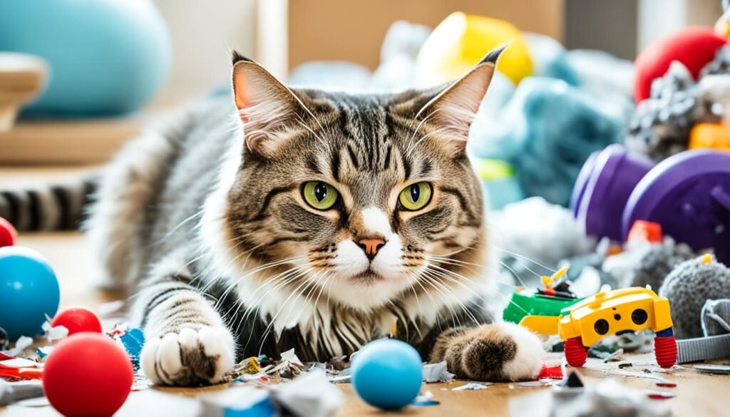 seguridad en los juguetes interactivos para gatos