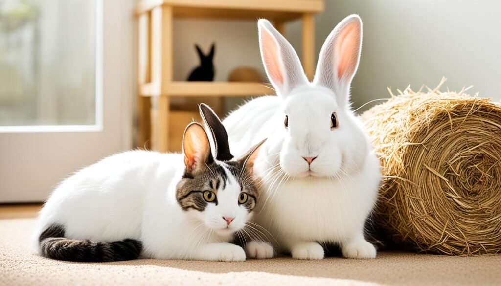 adaptación gato y conejo en el hogar