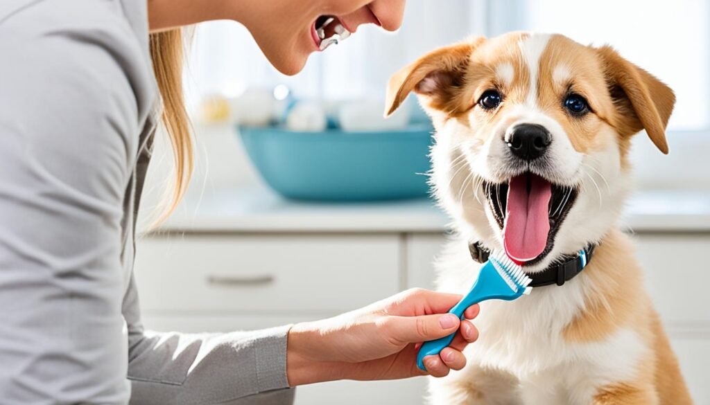 cepillado de dientes en cachorros