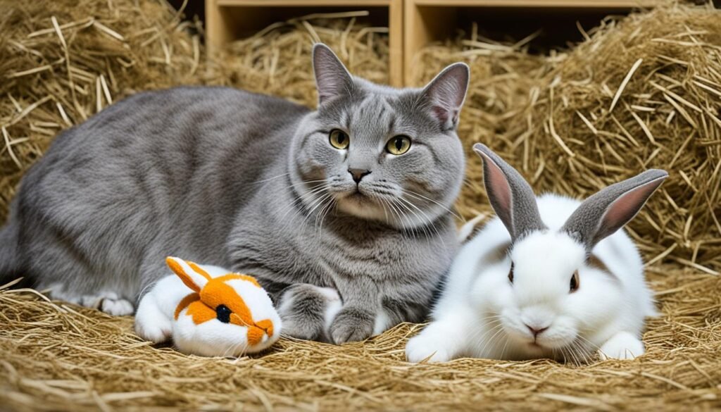 cuidados al presentar gato a conejo
