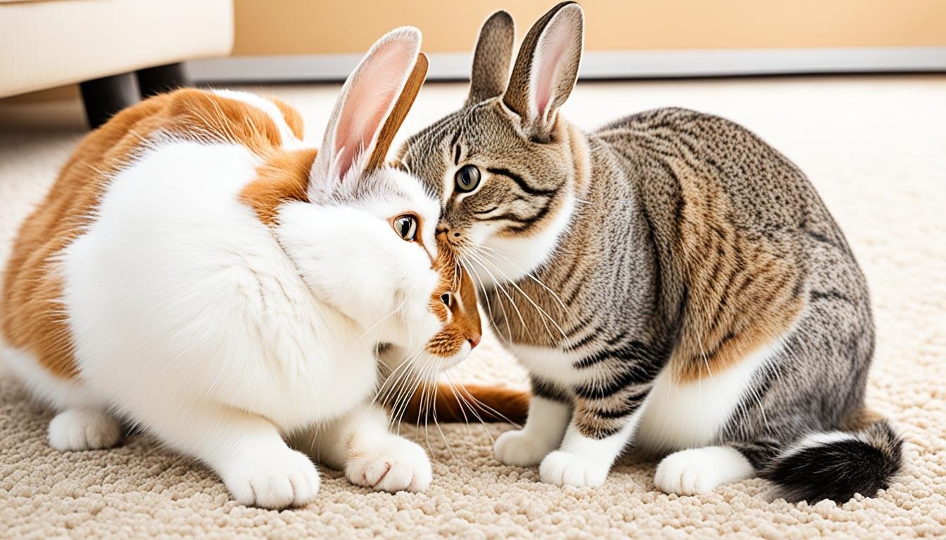 estrategias utilizar para que un gato y un conejo se lleven bien