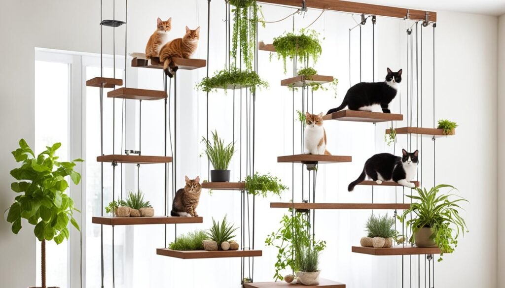 elementos verticales para gatos