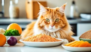 la alimentación en la salud y el bienestar de un gato