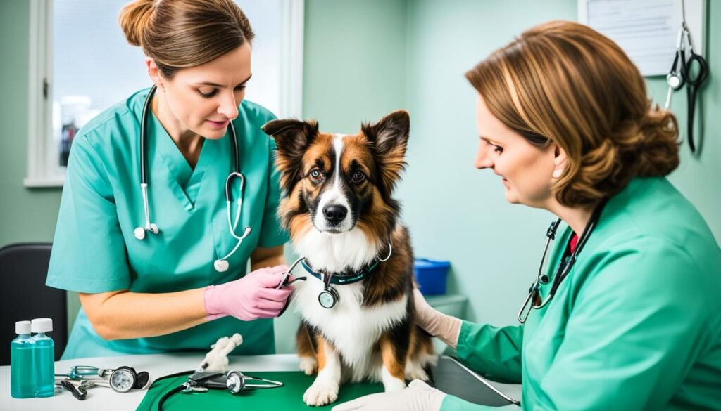 preparación para chequeo de salud de perros