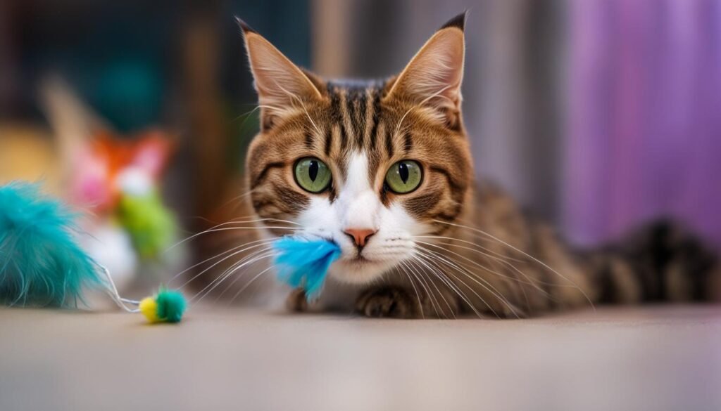 juguetes con plumas para gatos