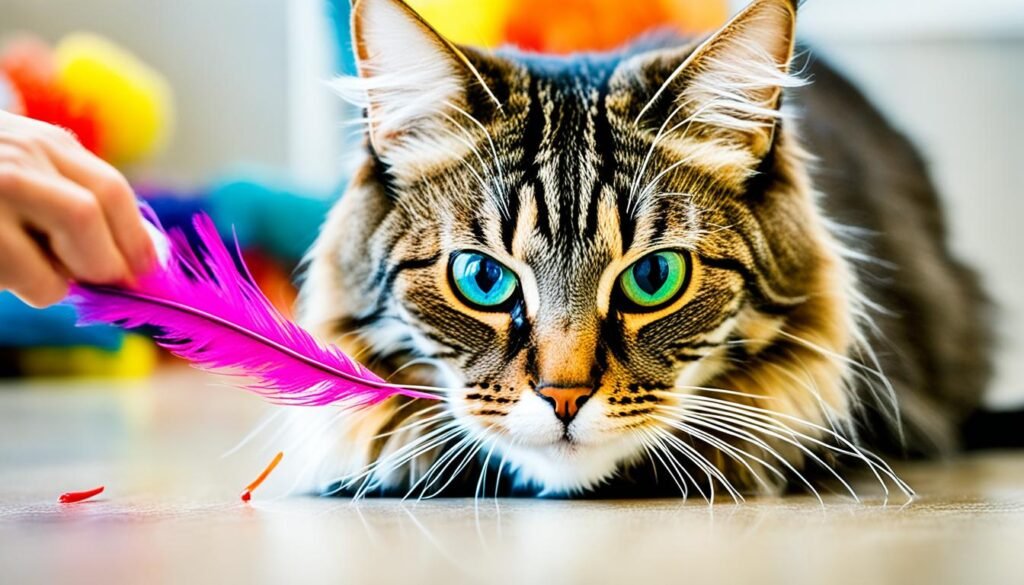 juguetes con plumas para gatos