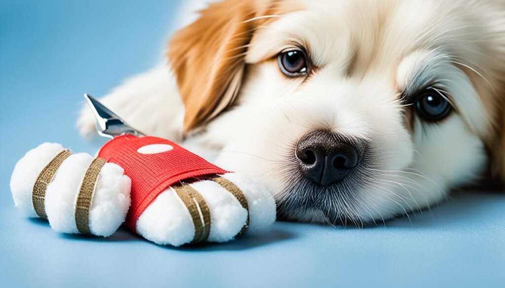 prevención de infecciones en las uñas heridas de un perro