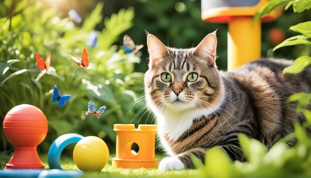 entretenimiento al aire libre para felinos