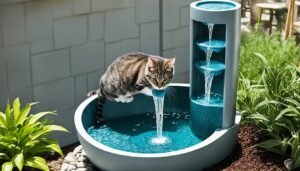 diseño importante al seleccionar una fuente de agua para gatos