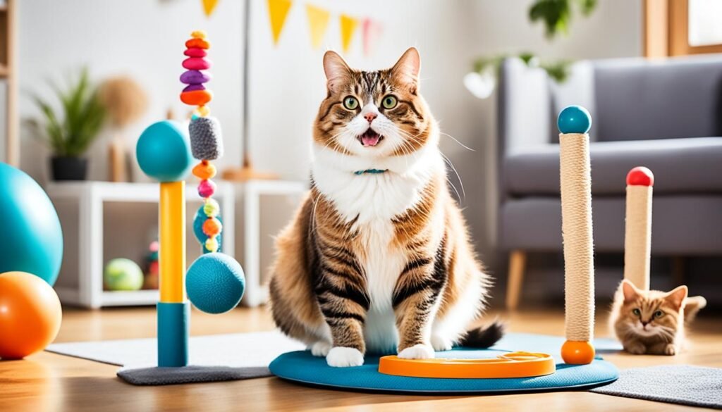 juguetes para promover actividad física en gatos